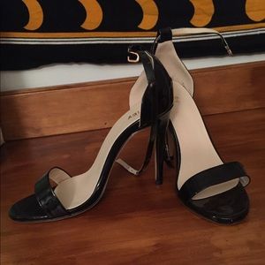Black shoes, With Ankle Strap, size 8