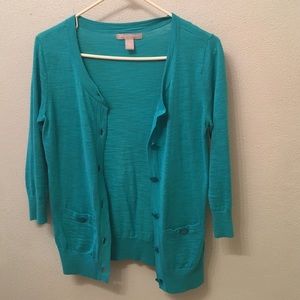 A cardigan from Banana Republic.