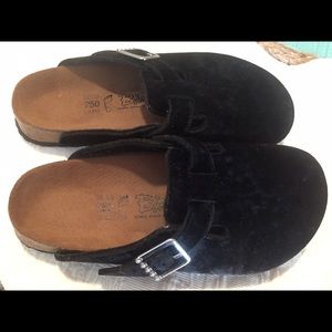 Black Velvet Birkenstocks sz 39