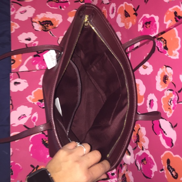 Coach Crossgrain Lth Zip Top Tote - Picture 6 of 8