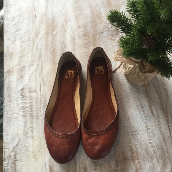 🍂Frye Carlson Ballet Flat/Cognac/sz 9 - Picture 2 of 6