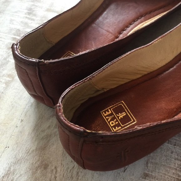 🍂Frye Carlson Ballet Flat/Cognac/sz 9 - Picture 4 of 6