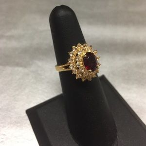 Park Lane Golden Cubic Zirconia Ring