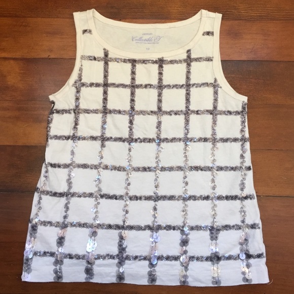 J. Crew Crewcuts Girl's Glittering Grid Top