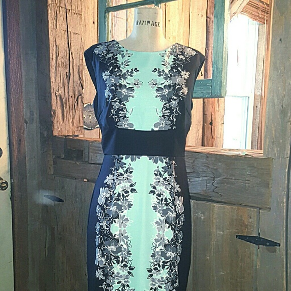 Black and Mint Green Dress