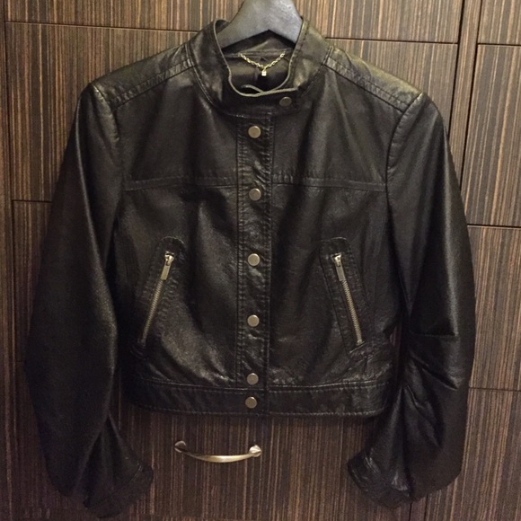 BCBG Moto Leather Jacket