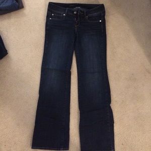 Dark wash slim boot jeans