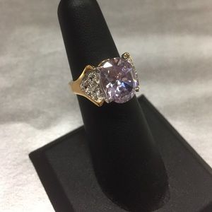 Park Lane Golden Cubic Zirconia Ring
