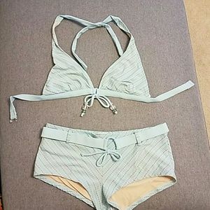 Light Blue Bikini with Shorts