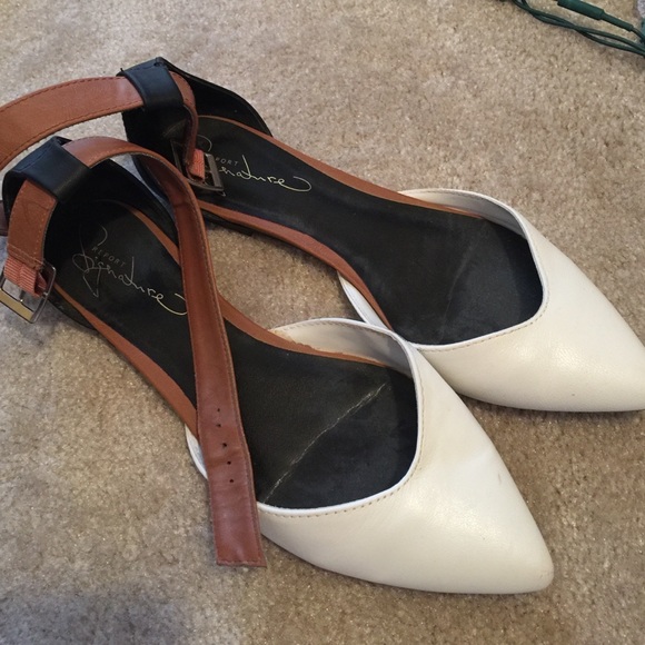 Gently used ankle strap flats