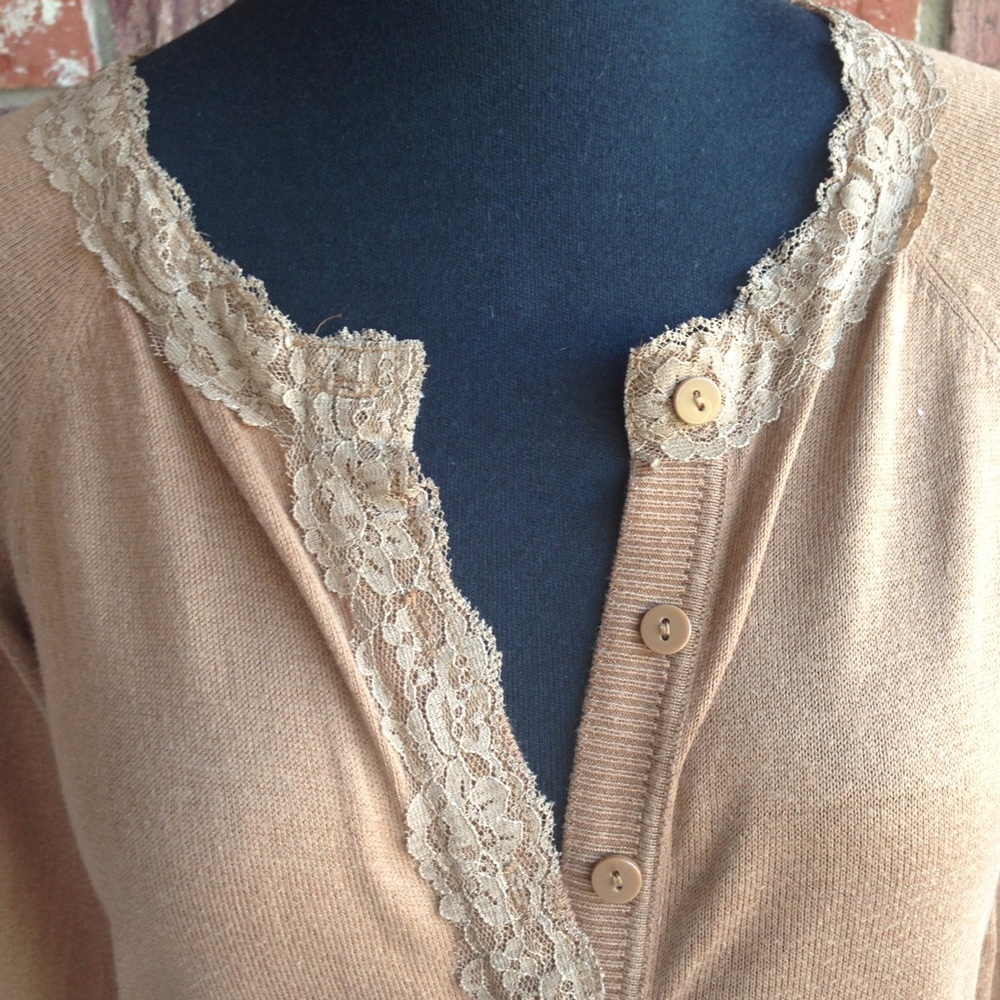 The Limited lace-trimmed cardigan.