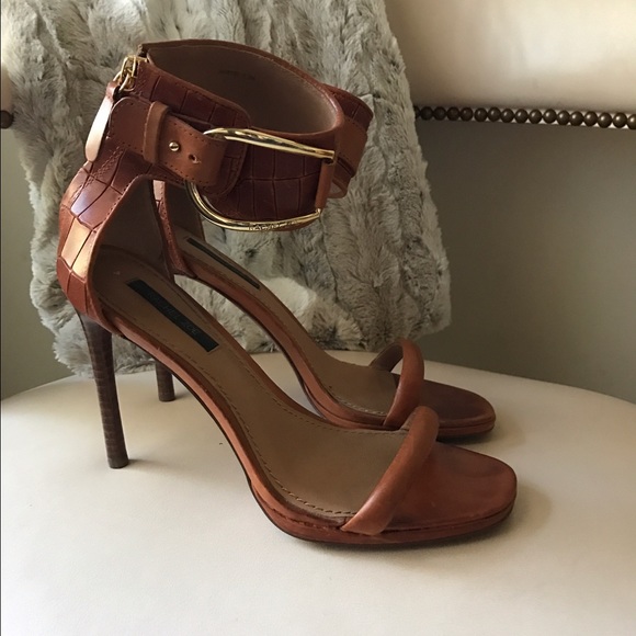 Rachel Zoe Shoes - Rachel Zoe brown ankle strap heels