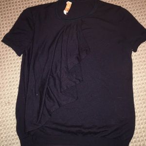 Tory Burch Navy cashmere short sleeve sweater