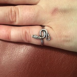 Silver cobra ring