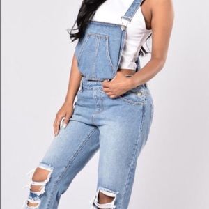 Denim Boyfriend fit Overalls