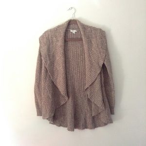 Mauve Marled Open Cardigan