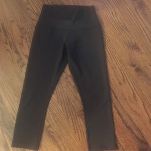 Lululemon high waisted crop black wonder unders