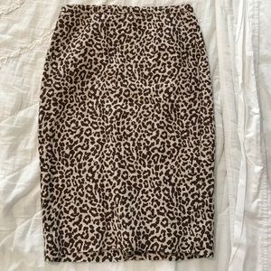 Jcrew leopard no 2 pencil skirt
