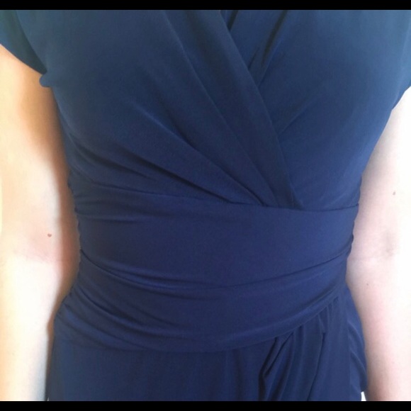 Deep blue midi dress