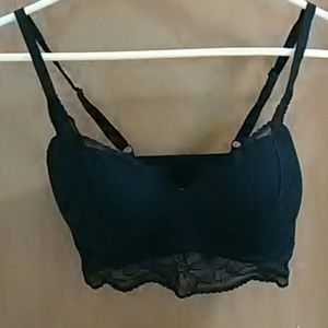 VS Pink black bralette with underwire
