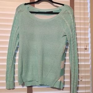 mint green sweater