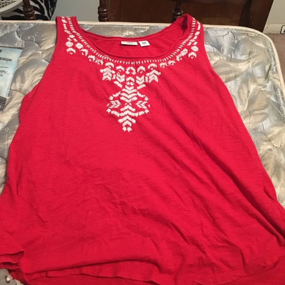 Red tank top