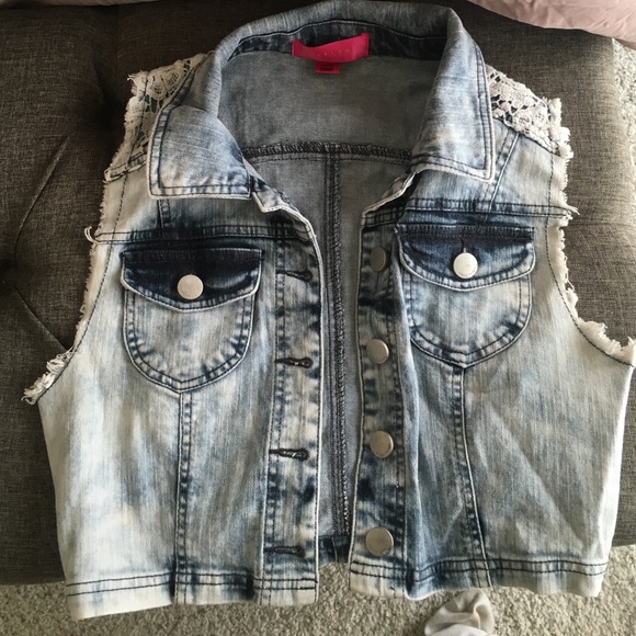 wet seal denim vest