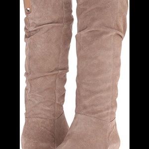 Steve Madden slouch boots taupe suede