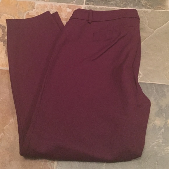 J Crew wool trouser in eggplant