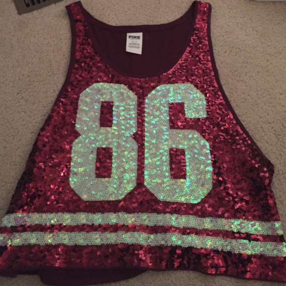 PINK sequin tank top