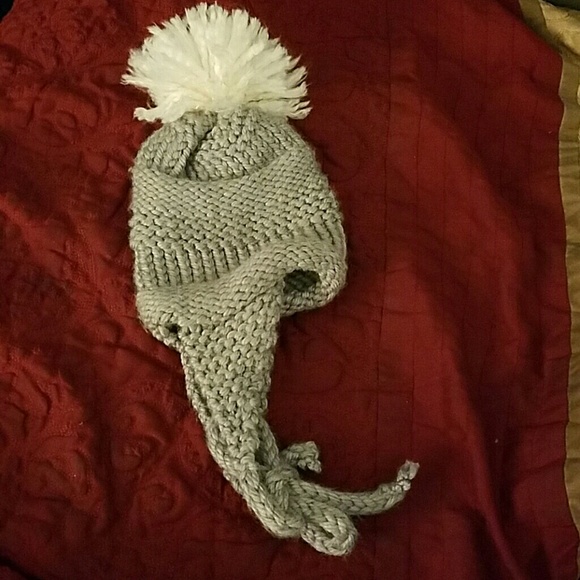 Custom Made Warm Winter Cap, gray & cream - Picture 2 of 3