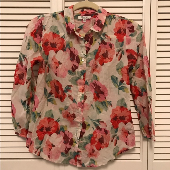 Floral print, cotton, Madewell blouse