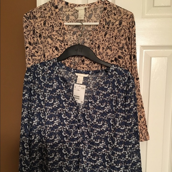 H&M 3/4 shirts floral NWT