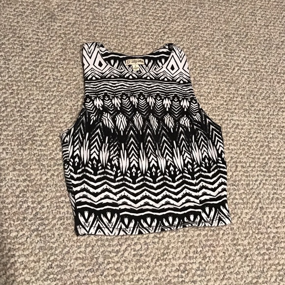 Tribal print crop top