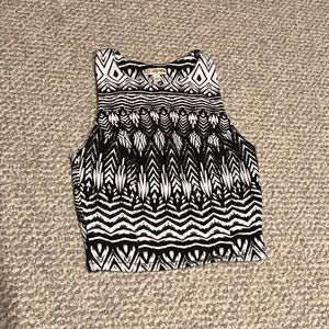 Tribal print crop top