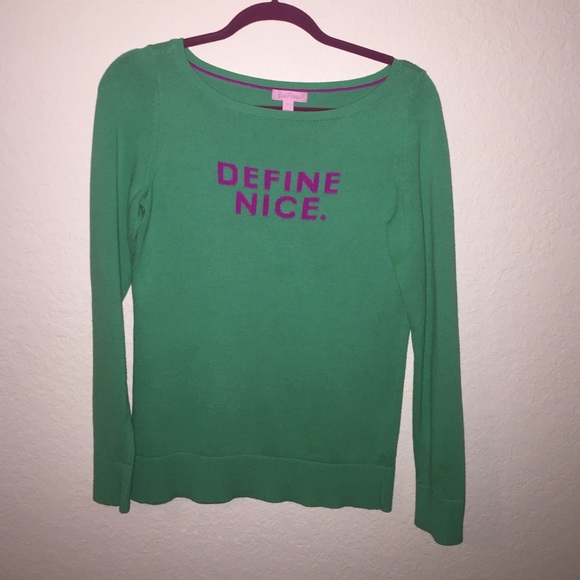 Lilly Pulitzer define nice sweater Sz medium