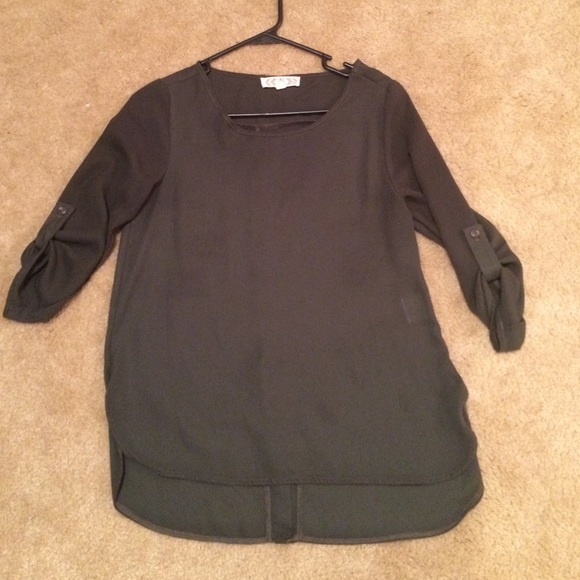 Hunter green blouse