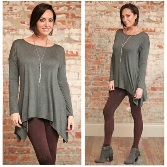 💙SALE💙 Charcoal Asymmetrical Tunic
