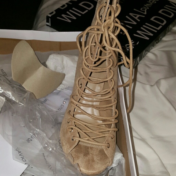 Suede lace up boots - Picture 2 of 3