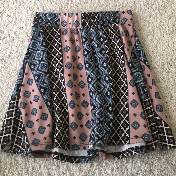 Patterned Skater Skirt