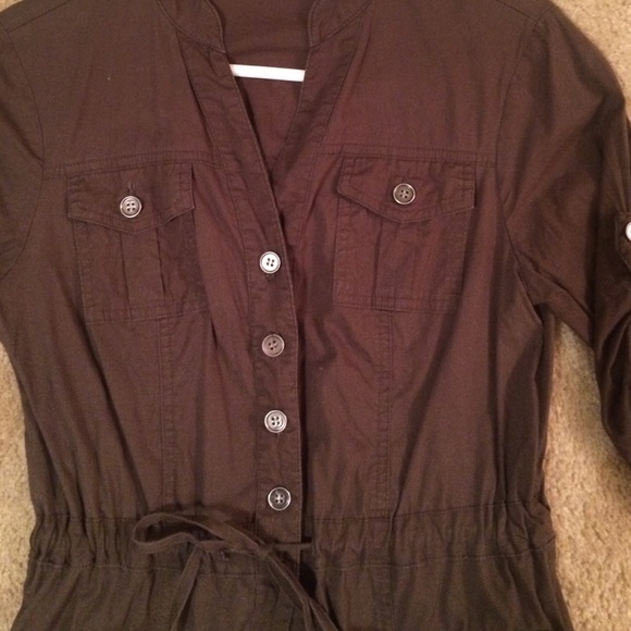 Hunter green cargo dress - Picture 2 of 2