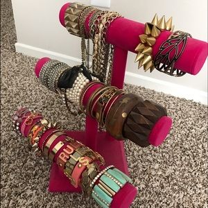 3 tier hot pink Jewelry Stand