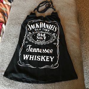 Lace back Jack Daniels halter top!