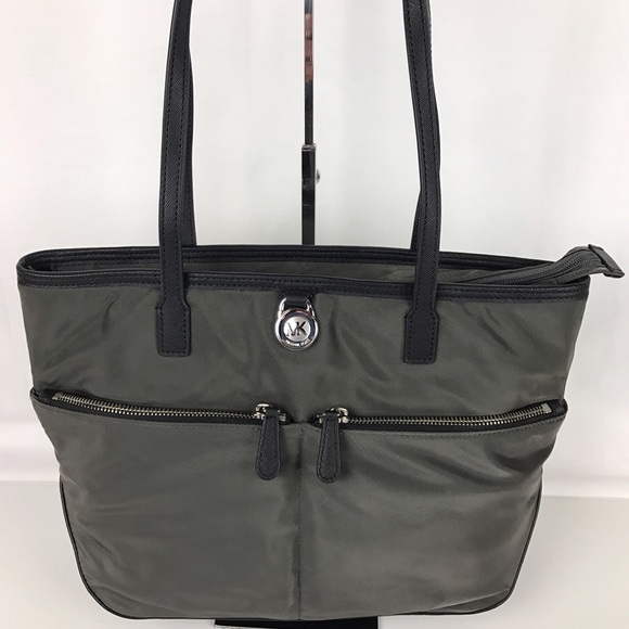 Michael Kors Handbags - Michael Kors Kempton Graphite Nylon Pocket Tote