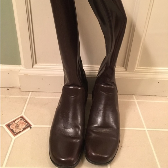Dark brown tall boots size 8