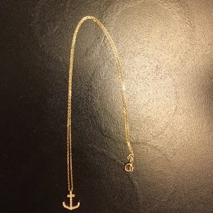 Gold 14" necklace with diamonds. Make an offer!