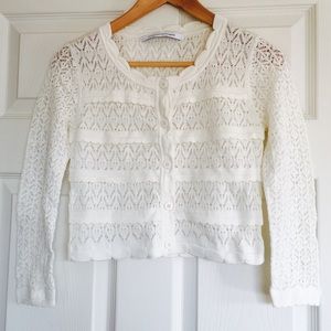 SALE🎉 DVF Pointelle Crop Cardigan