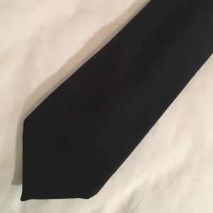 Men's black wool tie