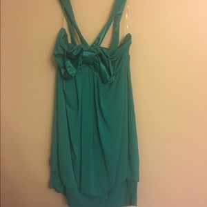 Green mini dress