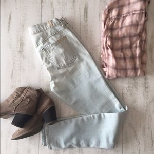 7 for all mankind skinny light wash jean